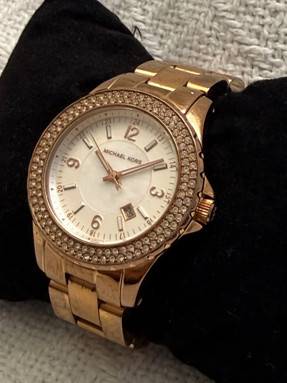 Michael Kors Rose Gold Link Metal Wrist Watch #4